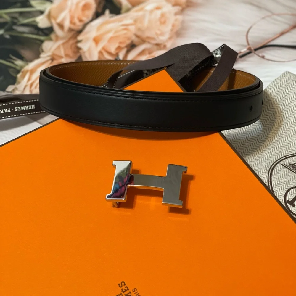 Hermes 24mm belt in black/gold - Picture 10 of 13